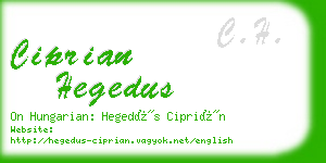 ciprian hegedus business card